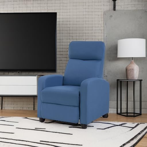Image of BestMassage Recliner Chair with 2 Point Massage Function | Textile Blue