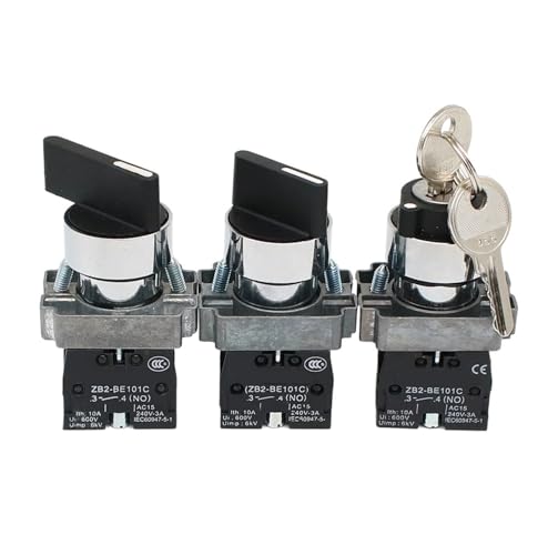 Bouton XB2 Key interrupteur 3 position 2NO de commande - 3