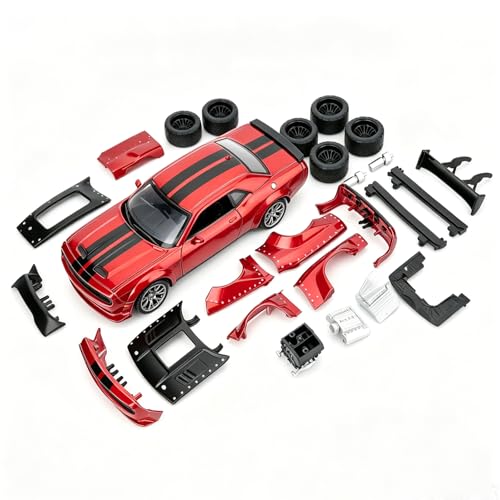 Voiture assemblé 1:36 Dodge Challenger SRT 2022 en alliage rouge pour enfant