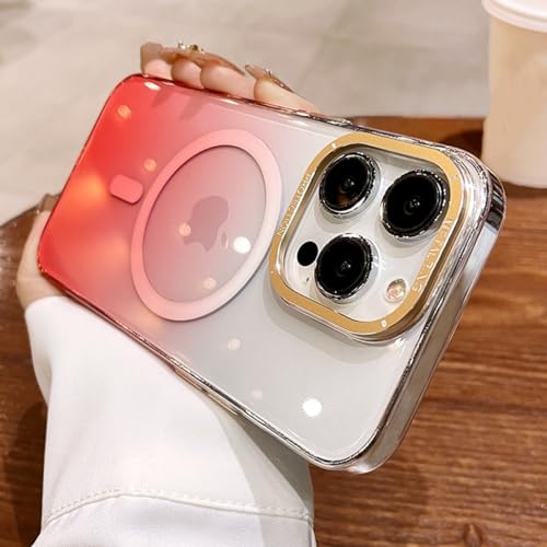 Coque iPhone 13 Pro Max antichoc rigide transparente rouge qui protège des chutes