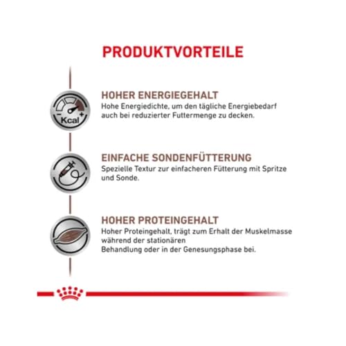 Royal Canin Veterinary Recovery | 12 x 195 g | Diät-Alleinfuttermittel für ausgewachsene Hunde und ausgewachsene Katzen | Ultra Soft Mousse mit einem hohen Proteingehalt