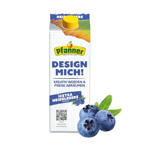 Pfanner Eistee Heidelbeere Design Mich Limited Edition Direkt aufgebrühter weißer Tee mit Blaubeere 1 x 2 l