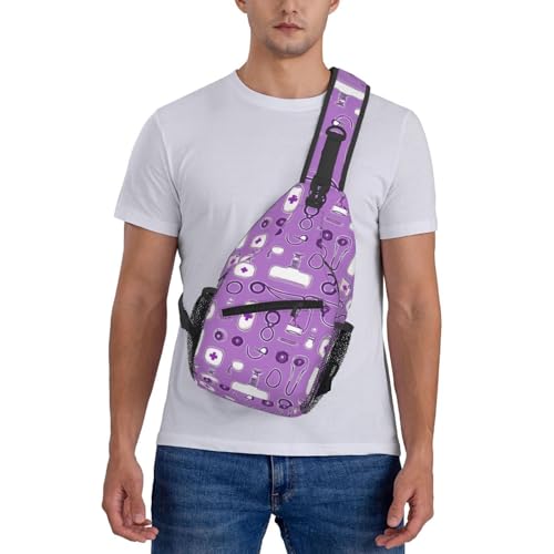 Mochila bandolera para senderismo y viaje negra unisex miniatura 7