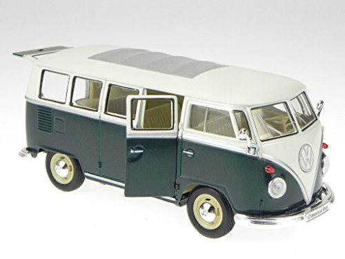 Preisvergleich Produktbild Welly VW T1 Bus Bulli grün-Weiss Modellauto 22095 1:24