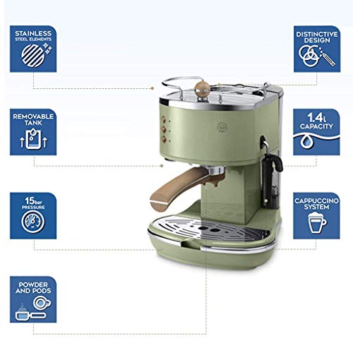 Filterkaffeemaschinen Kaffeemaschine Die halbautomatische Kaffeemaschine im Retro-Stil ist für Haushaltsschaum… – Bild 6