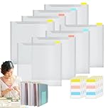 12 X 12 Scrapbook Paper Storage Organizer,12 X 12 Scrapbook Holder Storage with Sticky Index Tabs | Storage Organizer for Arts & Crafts, Clear Scrapbook Paper Organizing