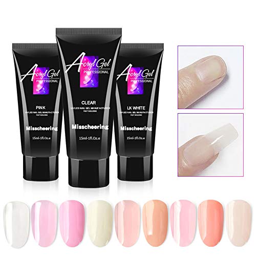 3 Farben gel Builder Set Gel Nagelgel Set mit uv lampe, Slip L?sung, Dual-ended Nagelb??¨¬1rste, Nagelfeile und… – Bild 3