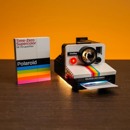 VONADO LED Light Kit for LEGO-Polaroid-Camera-OneStep-SX-70 21345, Creative Lighting Set Accessories Compatible with Lego Camera 21345 Set (Lights Only, No Models), Medium