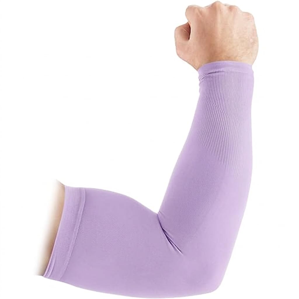Unisex Arm Compression Sleeves for Men & Women | UV Protection Arm Support | Elbow & Forearm Compression Sleeve for Gym, Sports, Running, Cycling, Basketball (1 Pair)-image-45
