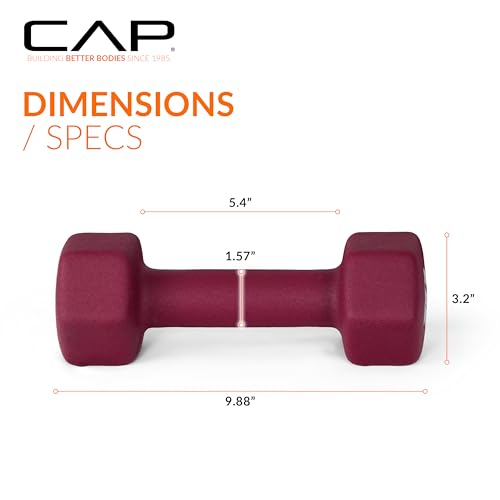 Image of CAP Barbell Neoprene Dumbbell Weights Pairs & Sets | Color Series