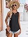 YUCOLEN Womens Summer Tank Tops Sleeveless Lace Tops Pleated Scoop Neck Tunic Tops Black XL