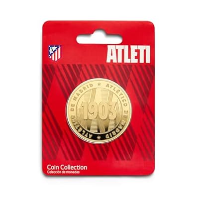 MOCIWORLD - Atlético de Madrid - Moneda edición Especial con Escudo y año de su Fundación 1903" - Coleccionable - Dorada - Producto Oficial | Ya disponible en tu tienda friki favorita! En mundofriki.es!