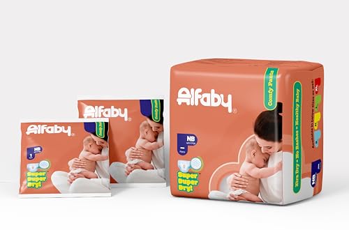 Image of Alfaby Baby Diapers Pants | New Born Size Up to 5 Kg, 66 Count | Super Dry Comfy Pant Style Disposable Diapers for Babies | Leak Proof, Soft & Rash Free | Uninterrupted Baby Sleep |12 Hours Absorption