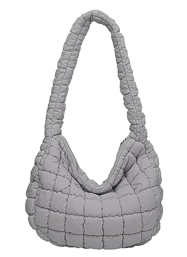 Image of Quilted Tote Bag for Women Puffer Bag Lightweight Padding Shoulder Purse Hobo Bags Satchel Handbag Cloud Bags with Zip 2026