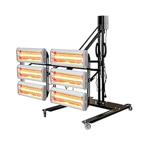 MEIVIYA Calentamiento por radiación infrarroja lejana Lámpara Secadora De Pintura Infrarroja De 7200W, Lámpara De Curado De Pintura, Lámpara IR De Onda Corta For Secado De Pintura