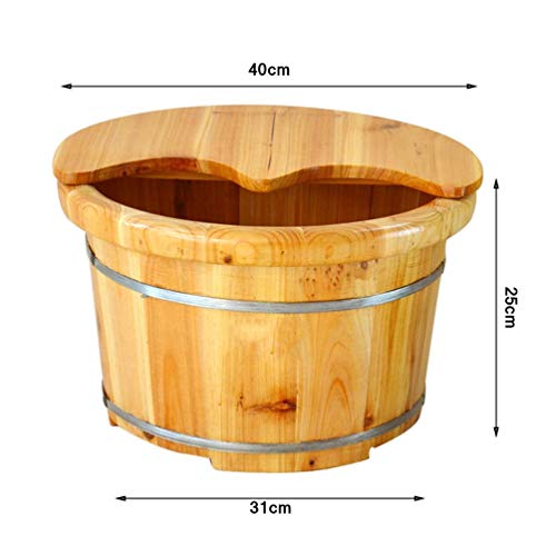 Spa de pies de madera natural con tapa miniatura 6