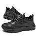 Peaya Men's Road-Running-Shoes Walking Shoes Fashion Athletic Sneakers Working Gym Comfort Lightweight Mesh Shoes. All Black