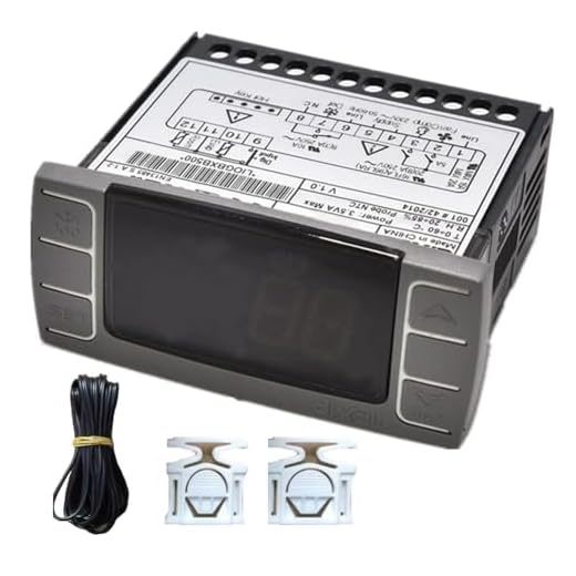 DurabSwap Dixell XR06CX-5R0C1 230V/50-60Hz Controlador de termostato de temperatura digital Ventilador de descongelación para unidades de refrigeración media baja (con 2 sensores de sonda NTC)
