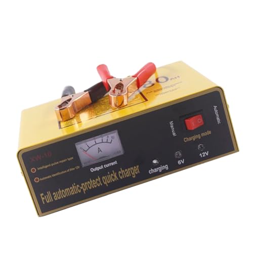 TINEASUR Caricabatteria Automatico Per Auto e Caricatore Intelligente Con Stadi Di Carica Indicatore Led e Ventola Di Raffreddamento Compatibile Con Batterie Agm e Gel