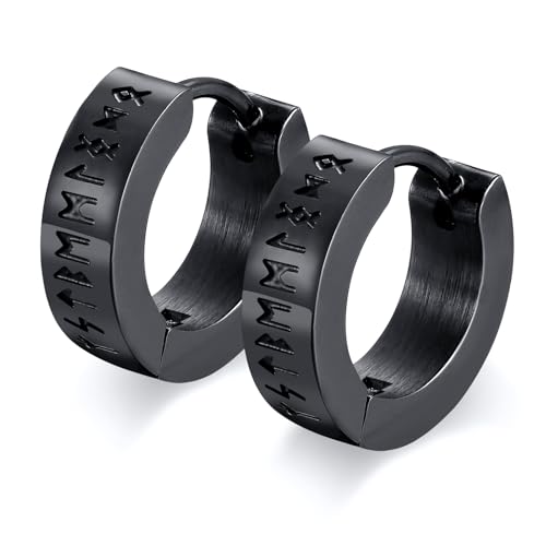 Nordischer Wikinger Hoop Ohrring Herren - Amulett Schutz Schmuck Geschenke...