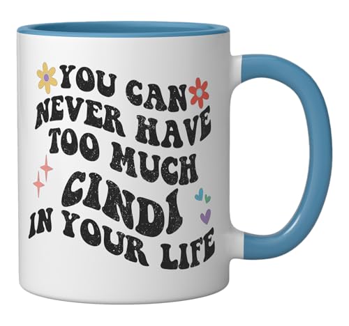 Taza retro cerámica azul/blanca 11 onzas miniatura 2