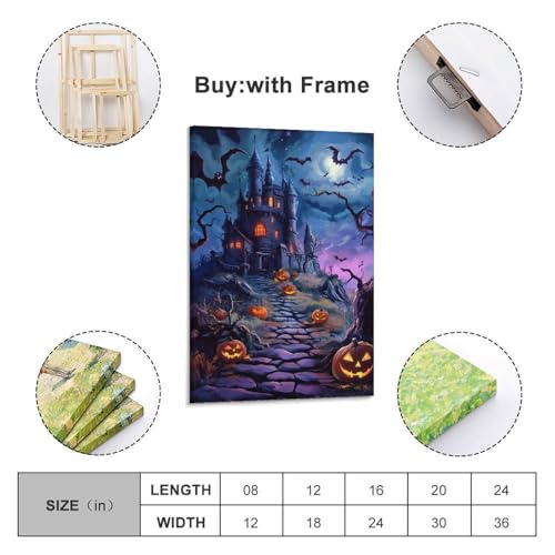 Impression sur toile Halloween décoration murale salon grand format - 2
