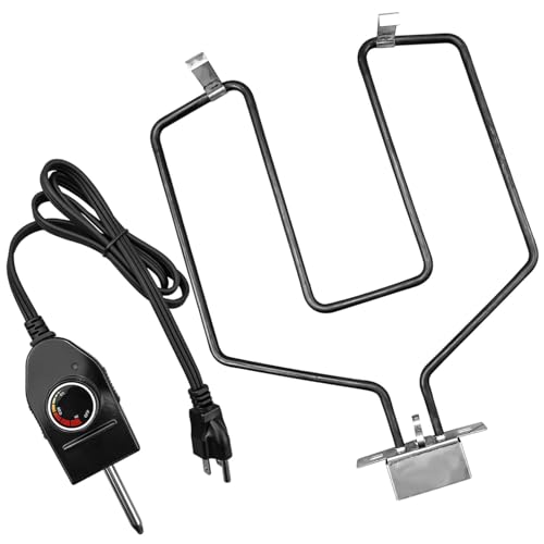 1500W Electric Smoker Heating Element Fit for Masterbuilt 20070210 20070410 30-inch electric smokers, with Adjustable Thermostat Controller, 110V