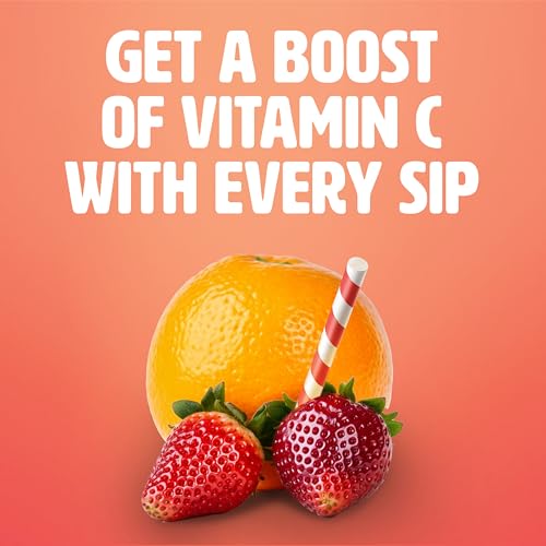 Image of Tropicana 100% Orange Strawberry Juice,�Single Serve, 10 Fl Oz Bottles (Pack of 24) - Real Fruit Juice, Vitamin C, B & E Rich, No Added Sugars, No Artificial Flavors