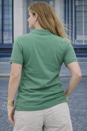 Image of Mack Jonney Women's Cotton Polo T-Shirt|Solid Regular Fit|Half Sleeve Collar T-Shirt for Casual Wear-MJ-32