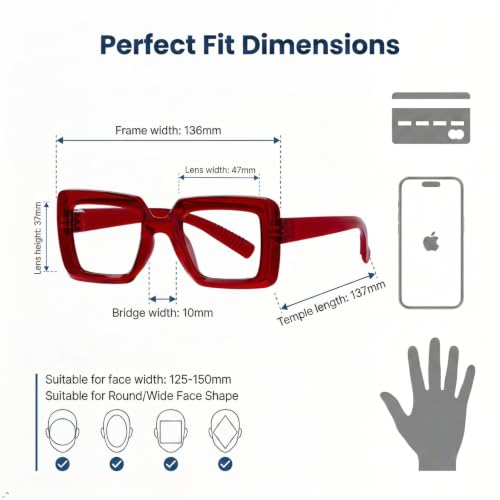 Image of Eyekepper Reading Glasses 4.0, Readers for Women, 2 Pack Red