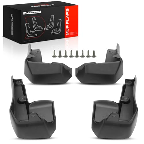 Image of A-Premium Mud Flaps Compatible with Honda | for Honda Civic 2017-2019 Sedan, No Drilling Required Mud Guards with Hardware Accessories, Set of 4 Front Rear