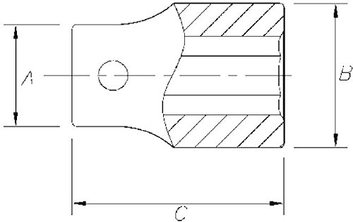 Soquete De Impacto Sextavado Belzer Preto 5/16”