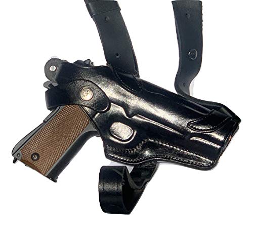Aysesa 1911 Leather Shoulder Gun Holster Fits Most 1911 Style Pistols - Compatible With Kimber/Colt/S & W/Remington/Sig - Ruger - Concealed Carry Complete Rig #TOP4