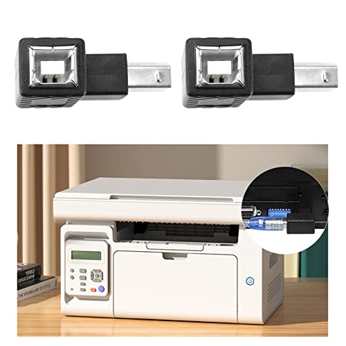 Create idea 2PCS USB 2.0 Type-B Printer Adapter 90 Degree Type-B Male to Female Converter 480 Mbps Data Transfer Speed for Printer Scanner (Left Angle & Right Angle) - Image 3