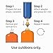 IN SELECT 3-Pack Butane Refill Adapter - Gas Canister Valve Connector Compatible with Cartidge Refills, Flat & Cassette Camping Stove Tank Converter for Outdoor Hiking