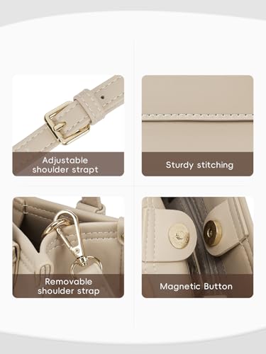 CLUCI Tote Bag for Women, Purse with Adjustable Shoulder Strap, Vegan Leather Small Shoulder Handbag4