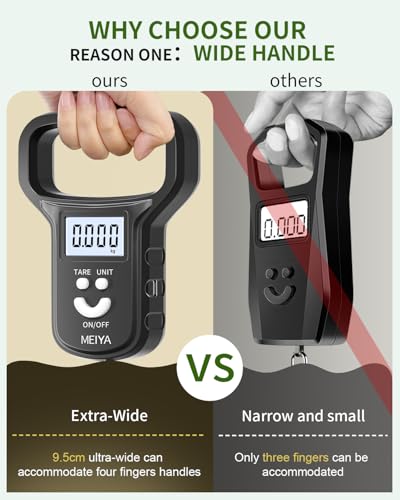 image for MEIYA Fish Scale/Fishing Scale: Dual Power (Battery/Rechargeable), Ext