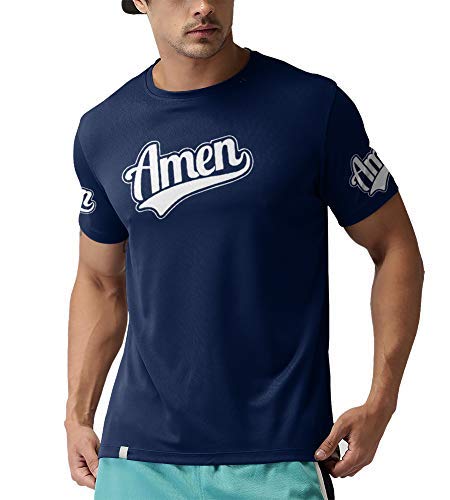 Tee MafiaUnisex Designer Gospel T-Shirt|Cool Funky Faith T-Shirts | Hope Faith Love T-Shirt | Jesus T-Shirt|Jhon 316 T-Shirt |Aman|Navy Blue (X-Large)