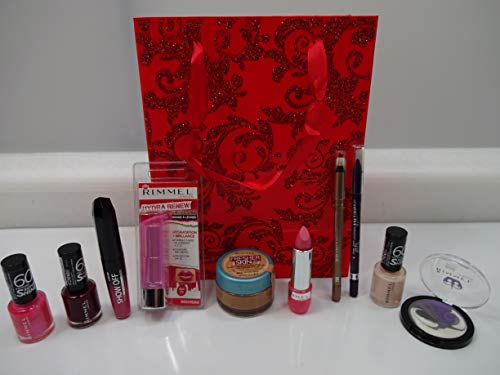 Rimmel London Make Up Glam Gift Bag, 10 Piece Make Up Bundle Gift Set For Her
