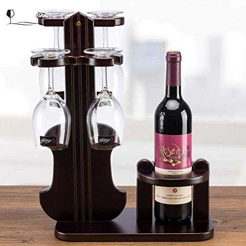 Soporte para botellas de vino de mesa de madera miniatura 4