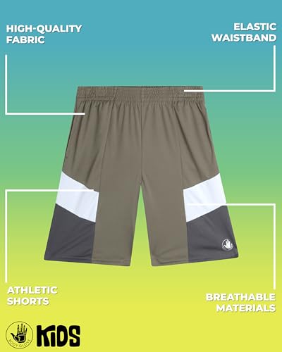 Body Glove Boys' Athletic Shorts - 2 Pack Performance Dry Fit Basketball Shorts (8-18)2