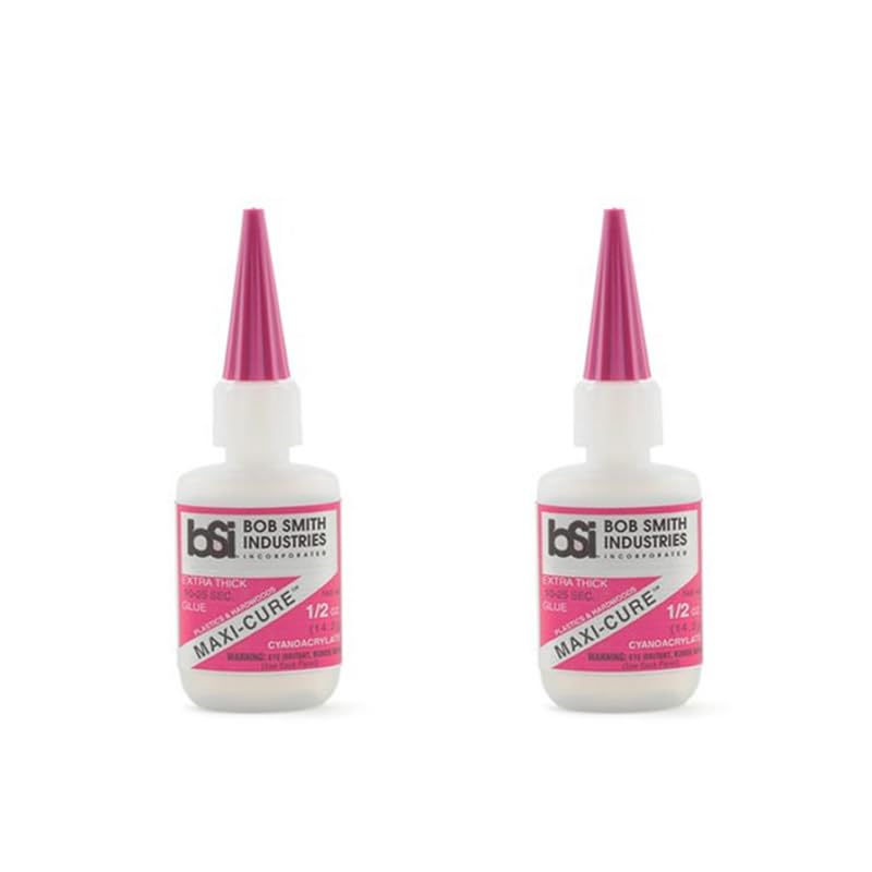 2 x Bob Smith Industries MAXI-CURE Extra Thick CA Glue (1/2oz) - BSI111