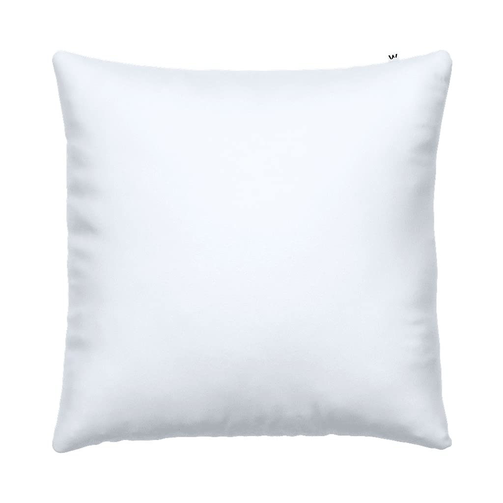 Wolkenfeld Satin Kissenbezug 80x80 Baumwolle - Traumhaft weiche Kissenhülle mit verdecktem Reißverschluss - Weiß