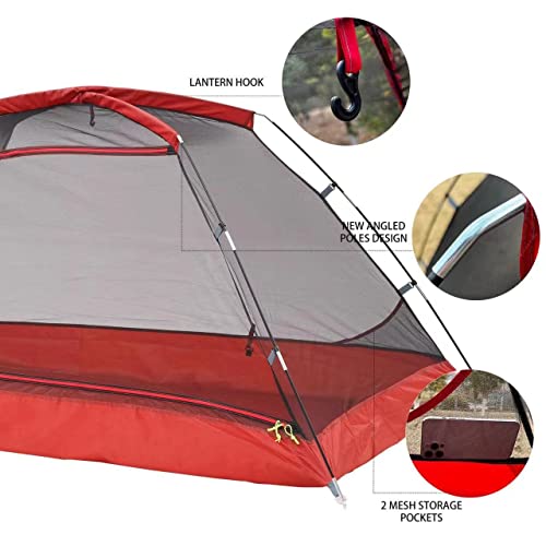 Camping Dome Tent for 1 to 2 Person, Lightweight Backpacking Easy Setup Waterproof Family Tents for Hiking Traveling Mountaineering & Outdoor image 2