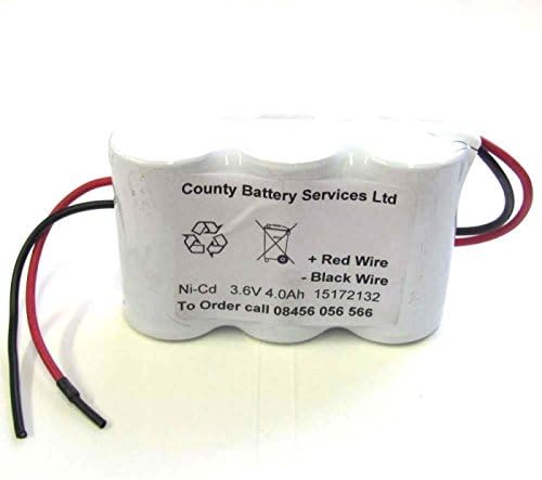 Fuller 3.6V 4.0Ah HI-TEMP NiCd EMERGENCY LIGHTING PACK SIDE BY SIDE 3/4000DH-