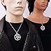 Real Metal Inverted Pentacle Pentagram Satanic Polished Silver Finish Pendant Necklace