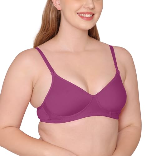 Image of Tweens - Medium Padded Cotton Rich Bra - Full Coverage, Seamless, Multiway Straps, Wirefree Everyday T-Shirt Bra (Pack of 2)