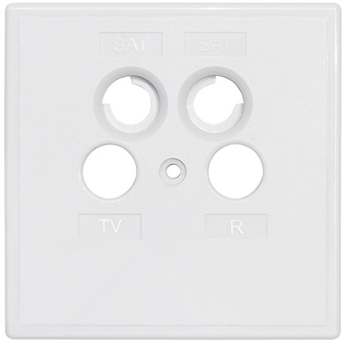 Axing SZU 2-04 cover plate for satelliet wall outlet socket for SSD 7-xx, white