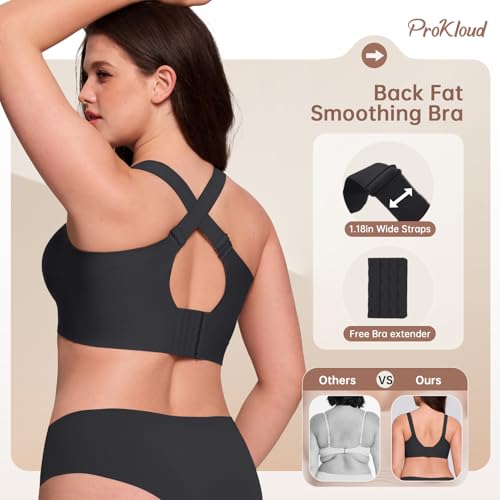 Image of ProKloud Jelly Bras for Women No Underwire Wireless Bra with Support and Lift Full Coverage Plus Size Comfy Seamless Bra