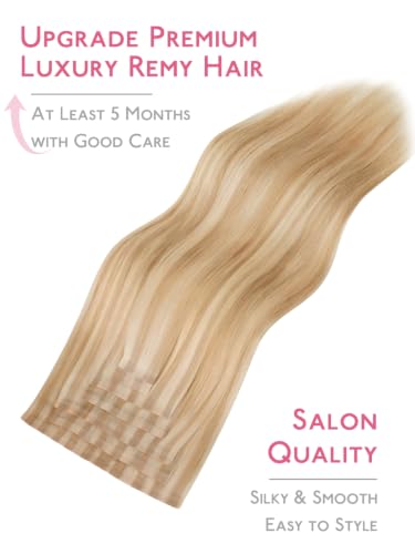 Image of WENNALIFE Multi-Piece Tape in Hair Extensions Human Hair, Tape in Weft